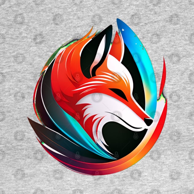 Artful Kitsune Fox by Holisticfox